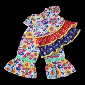 Jelly The Pug Floral Tunic Set (Picnic Selection)